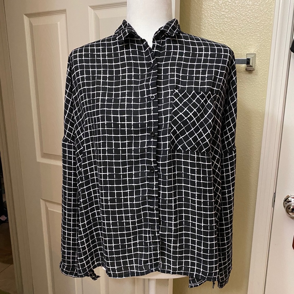 Long Sleeve Button Blouse Blouse